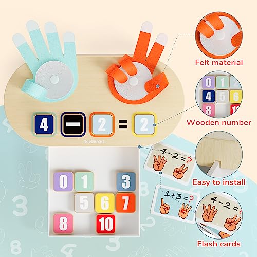 TOP BRIGHT Educational Learning Number Toy, Finger Counting Math Toys