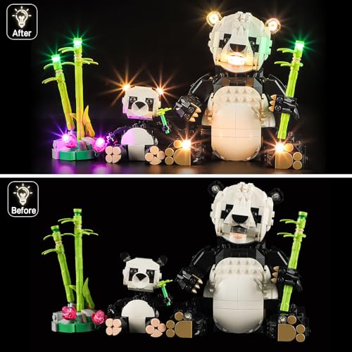 LED Light Kit Compatible with Lego Creator 3-in-1 Wild Animals: Panda Family, Compatible with Lego 31165 (Lights Only, No Models)