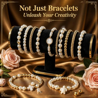 Pearl Beads for Bracelets Making, Bracelet Making Kit for Adults