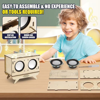 LUCKY GUESS 3-in-1 STEM Kit DIY Radio Recorder Speaker Gift for Teens - style: 3 in 1 Set of Radio, Recorder, Bluetooth