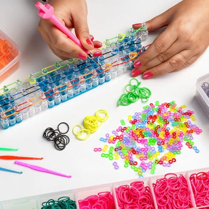 BlingKingdom 600 PCS Rubber Band S Clips, Colorful Loom Bracelet Tools