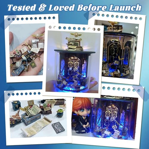 Flever Dollhouse Miniature DIY House Kit Creative Room Dream Bottle Series with Furniture for Romantic Valentine's Gift (Magic Gate) - color: Magic Gate