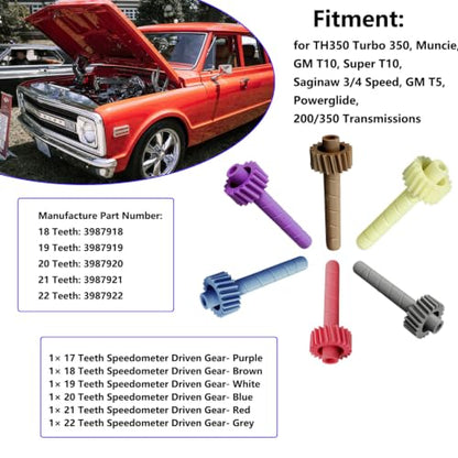 6 Pcs Speedometer Driven Gear Kit for GM Muncie 200 & 350 Transmissions