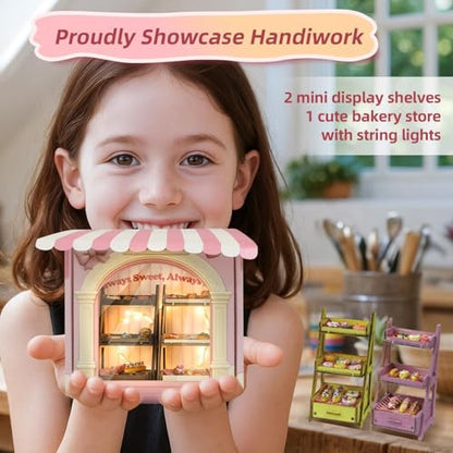 iLAND Craft Kits for Girls Ages 8-12 Fun Clay Bakery, Girls Birthday Gifts - style: Royal Clay Bakery w/ Light String