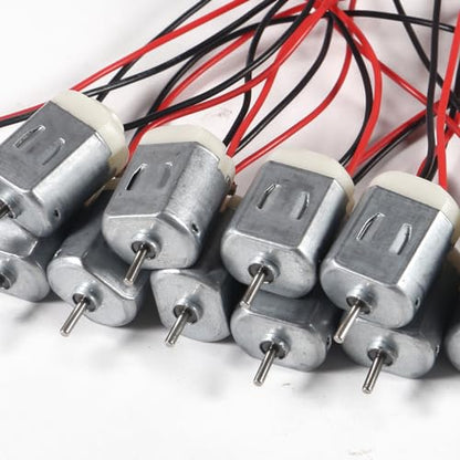 12 Pack 1.5V-6V Type 130 Miniature DC Motors with Male Dupont Jumper Wire for Arduino Hobby Projects DIY