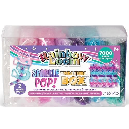 Rainbow Loom Treasure Box Sparkle Pop Edition DIY Bracelet Kit, 7000 Bands
