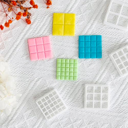 Xaekicr Grid Square Polymer Clay Cutters Set – 4PCS Geometric Clay Cutters for DIY Jewelry Making, Clay Tools for Polymer Clay Molds and Earring Projects - color: L color