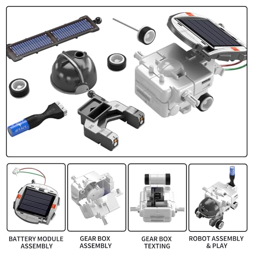 STEM Projects for Kids Ages 8-12, Science Kits for Boys 8-14, 6-in-1 Solar Robot Space Toys Building Science Kits Gifts for 7 8 9 10 11 12 13 Year Old Boys Girls Teen