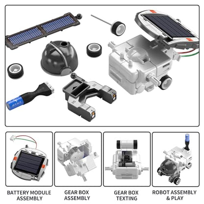 STEM Projects for Kids Ages 8-12, Science Kits for Boys 8-14, 6-in-1 Solar Robot Space Toys Building Science Kits Gifts for 7 8 9 10 11 12 13 Year Old Boys Girls Teen