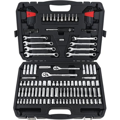 Amazon Basics Mechanic's Socket Tool Set With Case, Metric Sizes, 145-Piece - size: 145 Piece