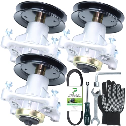 3 Pack 604214 Spindle Assembly for Hustler Raptor 52 inch Spindles - size: A17 3x604214 Spindle Kit