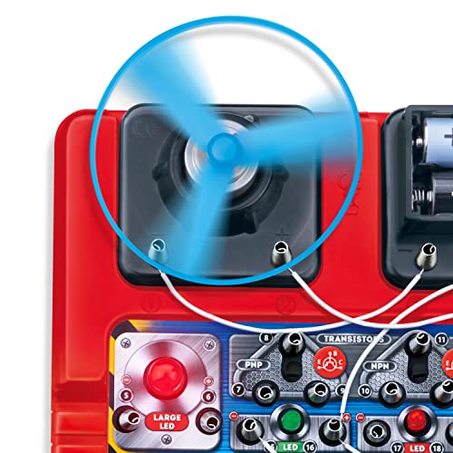 Dr. STEM Toys Circuit Board for Kids | Fun Educational Science Kit with Real Wires, LED Lights & a Fan that Actually Flies | Includes 18 Cool Science Experiments for Boys & Girls Ages 8 & Up