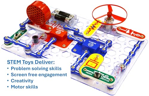 SNAP CIRCUITS Jr. SC-100 STEM Electronics Kit, 100+ Projects, Ages 8+ - size: 100 Projects