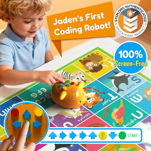 Apitor Robot Bear Screen-Free STEM Coding Robot for Toddlers Ages 3-5