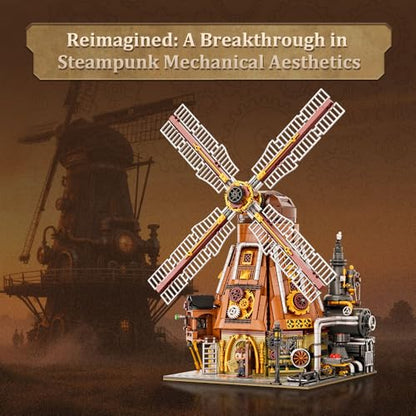 PANTASY Steampunk Windmill Workshop Building Set for Adults - size: Windmill Workshop