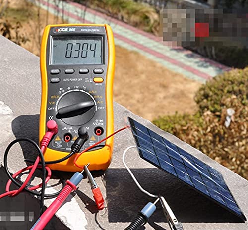 Fielect 5Pcs 6V 1.2W Mini Solar Panel Module Polycrystalline Silicon DIY Battery Power Charge Solar Cell Panel Module with Wire DC Plug White - size: 6V 1.2W