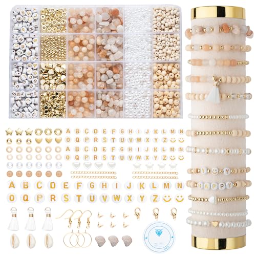 Xylise Jewelry Making Supplies Kit Natural Stone Beads for Irregular Natural Stone with for DIY Craft Bracelet Necklace Earrings for Adults (Pink) - color: Pink