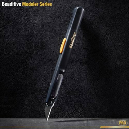 Beaditive High Precision Detail Craft Knife Pro - 30 Degree Blade Utility Knife - Art, Craft, Model Making (1 Pro Knife, 10 Black Blades) - style: 1 Pro Knife, 10 Black Blades
