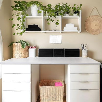 Kaboon Universal Tabletop 60"x18", Solid One-Piece Melamine Table Top, Double Desk L-Desk DIY, Home and Office Countertop, White Rock - color: White Rock, size: 60x18
