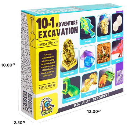 Fossil Adventures 10-in-1 Treasure Excavation Kit