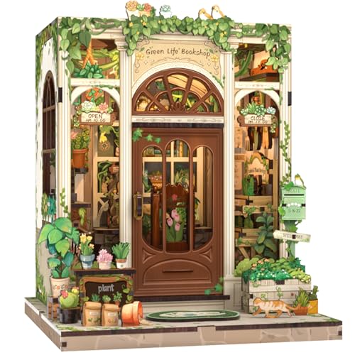 CUTEBEE Book Nook Kit - DIY Miniature House Dollhouse Kit for Adults