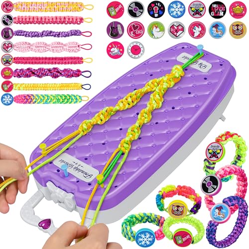 Friendship Bracelet Making Kit for Girls Ages 6-12, DIY Jewelry Craft Toy - color: Purple