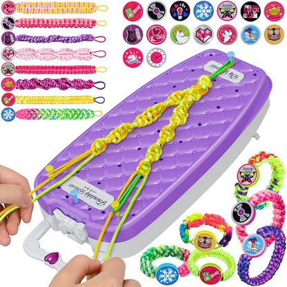 Friendship Bracelet Making Kit for Girls Ages 6-12, DIY Jewelry Craft Toy - color: Purple