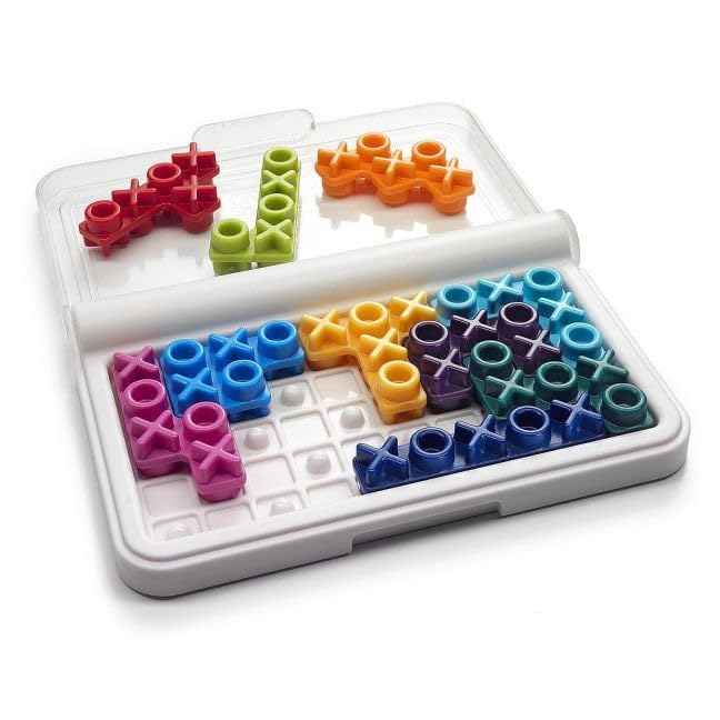 SmartGames IQ XOXO - Pocket Travel Puzzle Brain Teaser Game, Ages 6+ - style: IQ XOXO