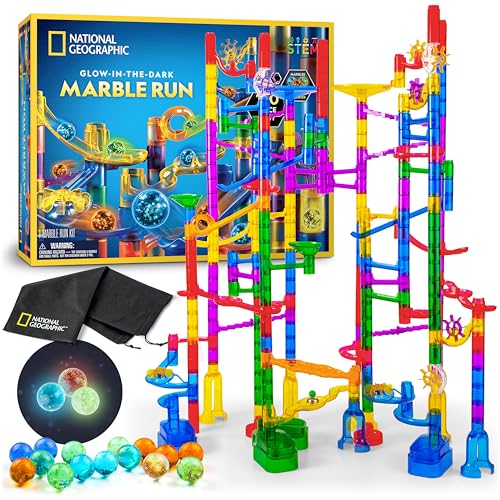 National Geographic Glow Marble Run 150-Piece Building Set for Kids - style: 150-Piece Glowing Set