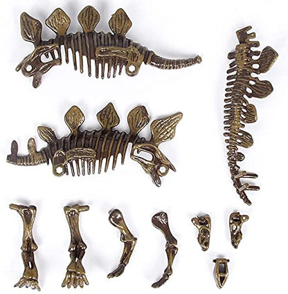 Dig & Discover Dino Stegosaurus Dinosaur Skeleton 3D Fossil Bones Excavation, Science Educational Toy Kit for Kids, Children - color: Stegosaurus