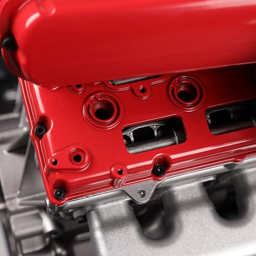 Metal V12 Engine Model Kit That Works 800+ PCS Metal Motorized 4-Stroke Engine with Electric Drive, DIY STEM Building Project & Educational Gift for Adults, and Car Enthusiasts