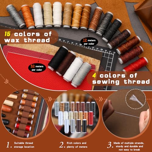 TLKKUE Leather Tooling Kit Leather Craft Tools Leatherworking Kit