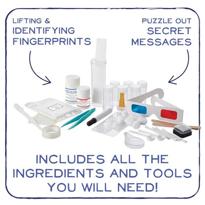 MindWare Science Academy Detective lab - Science Kits for Kids Age 8-12 - Kids Detective Kit Complete with 7 Forensics and Crime-Scene Investigations - Ages 8 and Up