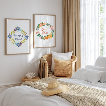 Louise Maelys Funny Flower Wreath Embroidery Kit for Beginners and Adults - color: Pattern 24