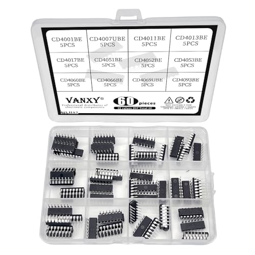 60Pcs CD4001BE CD4011BE CD4013BE CD4017BE CD4051BE CD4052BE CMOS IC kit