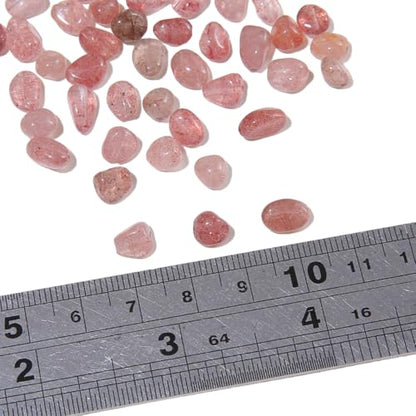 BEADIA Natural Irregular Freeform Strawberry Quartz Stone Beads for DIY Jewelry Making 5-8mm 38cm - color: Strawberry Quartz