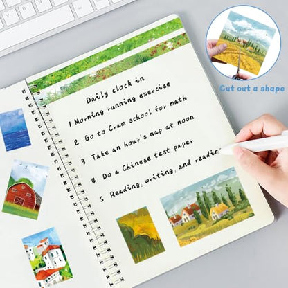 6x6" Cardstock Single Sided Scrapbooking,Craft Decorative Scrap Book Paper - color: 24sheets-landscape