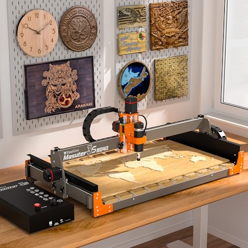 FoxAlien 3S 8040 X-axis Extension Kit with T-slot Hybrid Spoilboard Work Table for Masuter 3S CNC Router Machine, for Large Engraving Carving Projects (Extend X-axis to 32 inches)