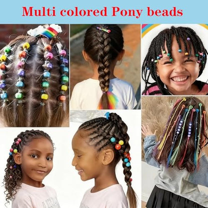 2500 Pcs Pony Beads Kit, 96 Colors UV Glow Alphabet Beads - color: Style A