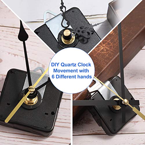 Outus 6 Pack High Torque Silent Quartz Clock Movement Kit, 20 mm/ 0.8 Inch - size: 20 mm/ 0.8 Inches