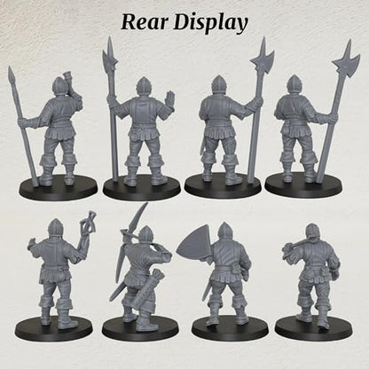 AUSPDICE Gothic City Guard Minis, 25mm Soldiers for TTRPGs, AF1104 S - color: Af1104 S City Guard Warrior