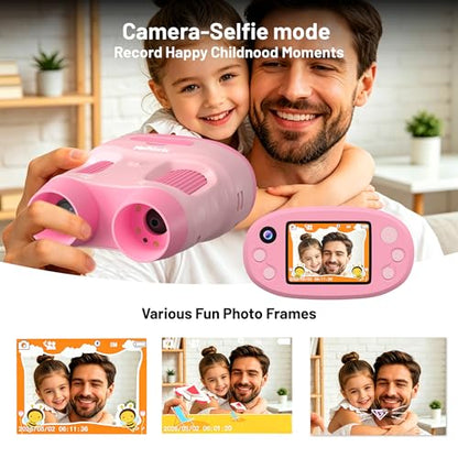 Handheld Digital Microscope for Kids 2.0"IPS Science Toy Age 4-12 - color: Pink