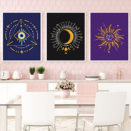 Louise Maelys Tarot Moon Embroidery Kit for Beginners Starry DIY Set - color: kit-3