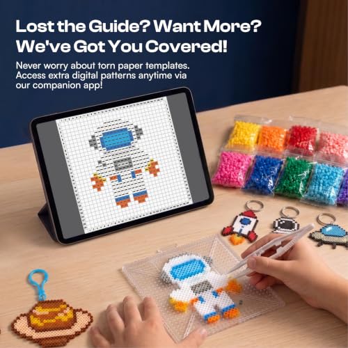 Caydo Solar System Fuse Beads Kit, STEM Space Science Toys Gift for Kids
