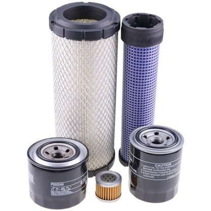 FridayParts Filter Kit Compatible for John Deere Compact Excavator 35D 50D With Yanmar 3TNV88-BNHB Engine Replacement