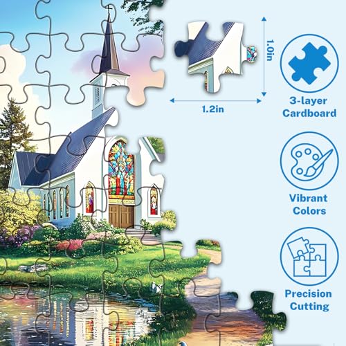 4 Packs 500 Piece Puzzles for Adults – 4 Seasonal Landscape Puzzle Set Scenic House & Nature Jigsaw Puzzle, Colorful Adult Jigsaw Puzzles for Stress Relief, Family Fun, Mindfulness & Gifts - color: Seasonal Landscapes