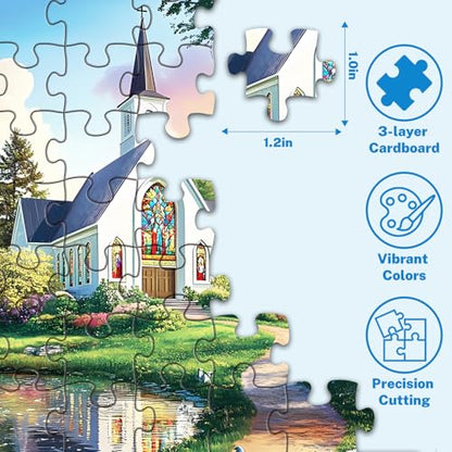 4 Packs 500 Piece Puzzles for Adults – 4 Seasonal Landscape Puzzle Set Scenic House & Nature Jigsaw Puzzle, Colorful Adult Jigsaw Puzzles for Stress Relief, Family Fun, Mindfulness & Gifts - color: Seasonal Landscapes