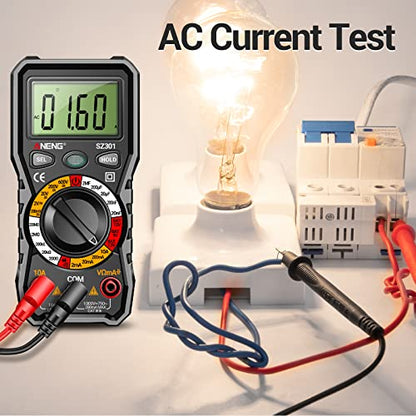 ANENG Digital Multimeter with Case,DC AC Voltmeter,Ohm Volt Amp Meter - color: Black