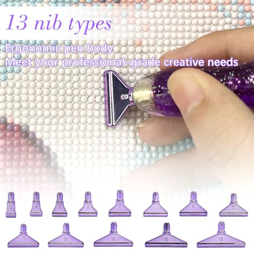 CXJINZE Diamond Painting Tools Accessories Storage Kit, Purple - size: 119PCS