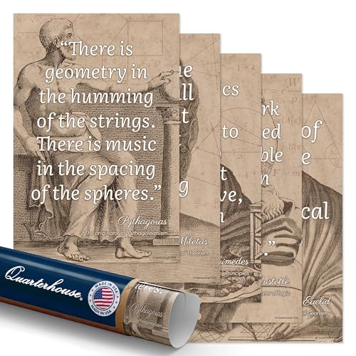 Quarterhouse 5 Poster Math Motivational Classroom Set - color: Math Motivational